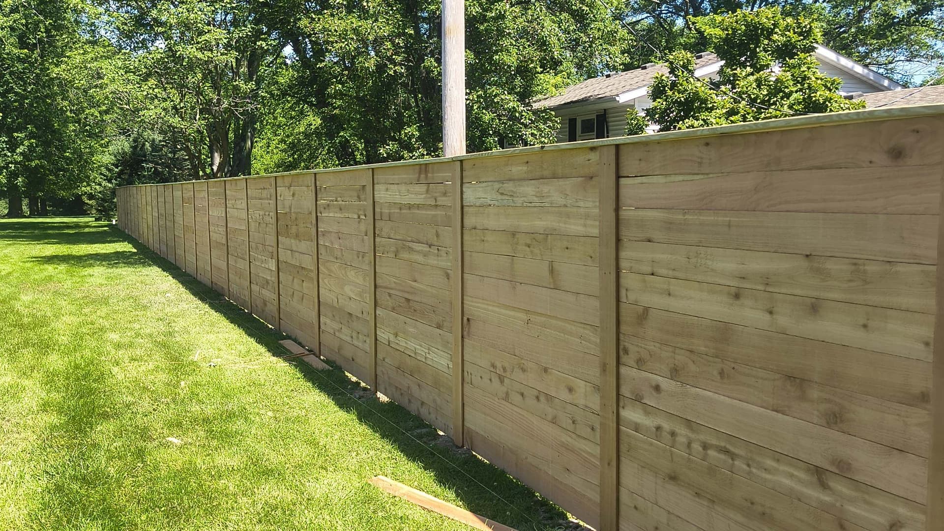 New wood privacy fence built by Garcia Pro Services in Saint Charles, Missouri